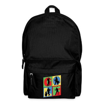 Golf Golfen Golfspieler Sport Hobby Club Vintage - Rucksack - Schwarz - Vorne