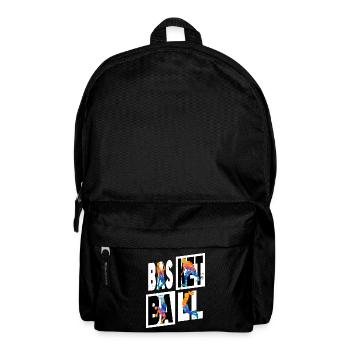 Basketball Basketballspieler Spieler Vintage Bunt - Rucksack - Schwarz - Vorne