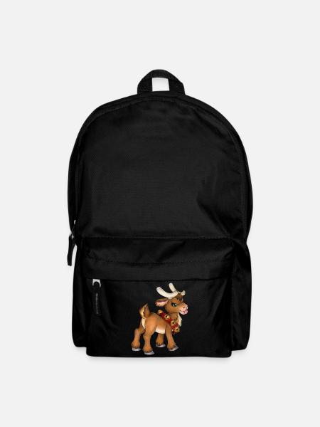 Freches Rentier Weihnachtsgeschenk Kleiner Rudolph - Rucksack - Schwarz