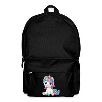 Licorne Mignon Mignon Bébé Enfants Licornes Dessin Animé - Sac à dos - noir - Devant