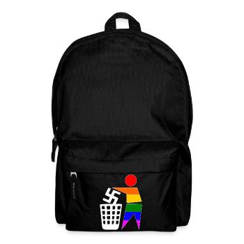 halte deine umwelt sauber - gegen rechts - Rucksack - Schwarz - Vorne
