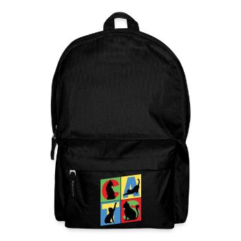 Chaton Chaton Chaton Kitty Silhouette Art - Sac à dos - noir - Devant