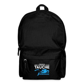 Taucher Tauchen Unterwasser Geschenk - Rucksack - Schwarz - Vorne
