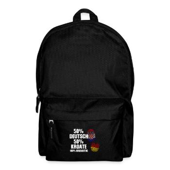 Deutsch Kroatisch Deutschland Geschenk - Rucksack - Schwarz - Vorne