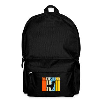 Dackel Retro-Design Dackel Geschenk - Rucksack - Schwarz - Vorne