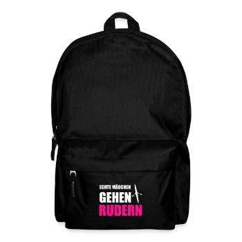 Rudern Mädchen Ruderer Ruder Geschenk - Rucksack - Schwarz - Vorne