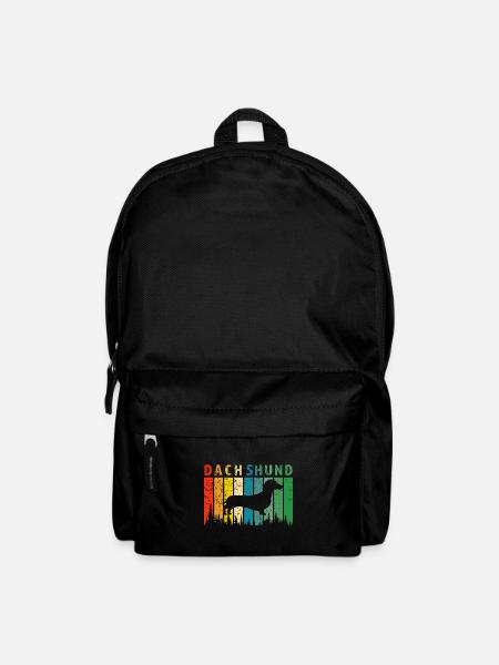 Dackel Retro-Design Dackel Geschenk - Rucksack - Schwarz