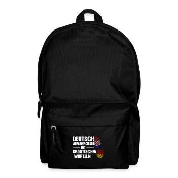 Deutsch Kroatisch Deutschland Geschenk - Rucksack - Schwarz - Vorne