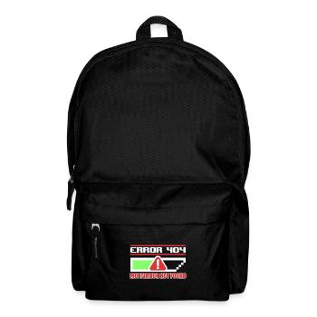 Fehler 404: MOTIVATION NICHT GEFUNDEN - Rucksack - Schwarz - Vorne