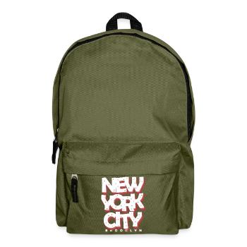 New York City Brooklyn Idee T-Shirt Design Geschenk - Rucksack - Olivgrün - Vorne