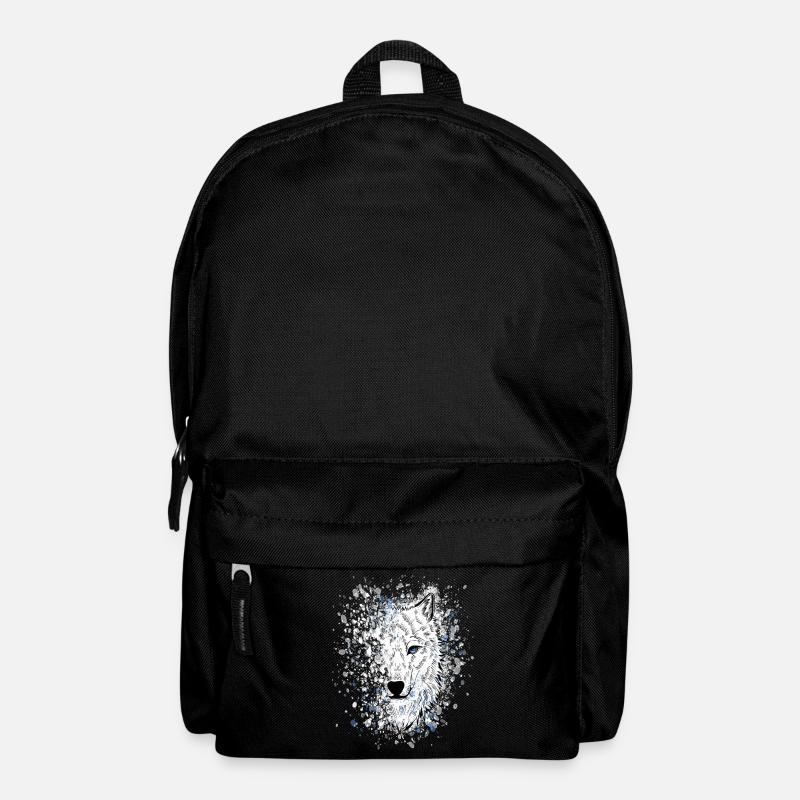 Polarwolf Weißer Wolf - Rucksack - Schwarz