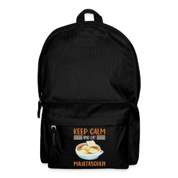 KEEP CALM AND EAT MAULTASCHEN - Rucksack - Schwarz - Vorne