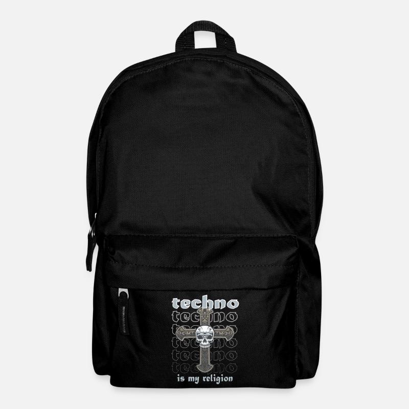 Techno is my religion - Rucksack - Schwarz