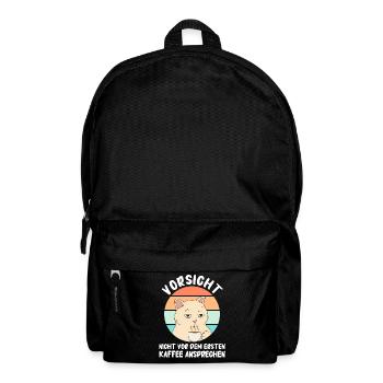 Kaffee Coffee Kaffeetrinker Kaffeeliebhaber - Rucksack - Schwarz - Vorne