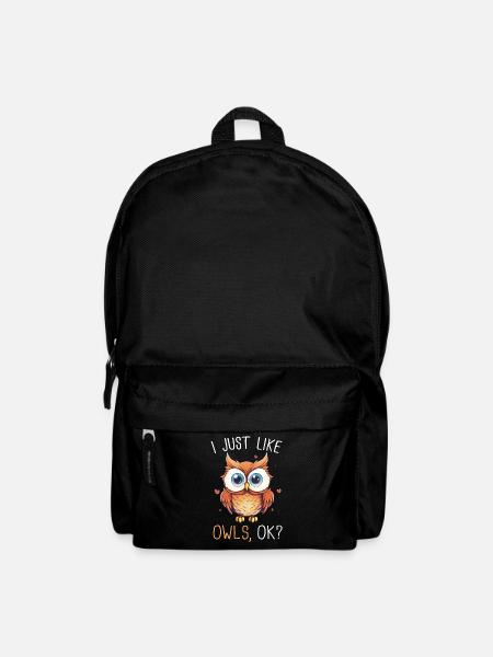 Eule Vogel Tier Eulen - Rucksack - Schwarz