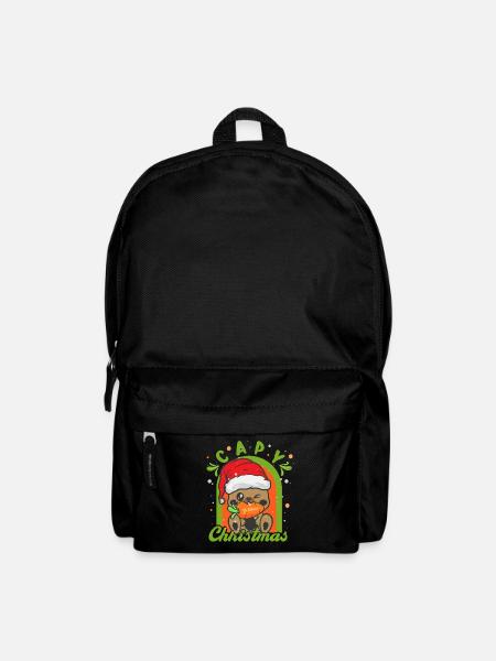 Capybara Weihnachtsbaum Weihnachtsmann - Rucksack - Schwarz