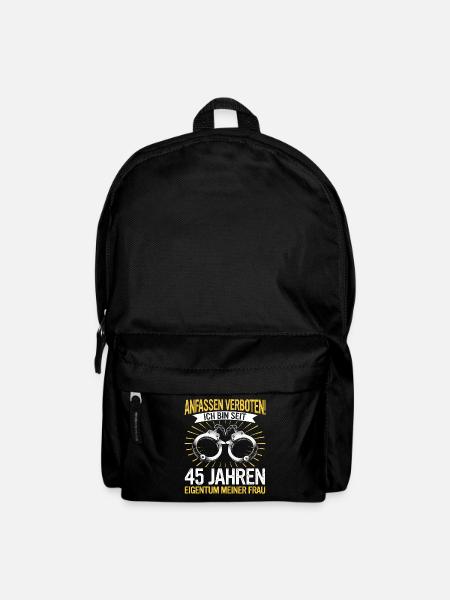 45 Hochzeitstag Jahrestag Ehemann Ehefrau - Rucksack - Schwarz