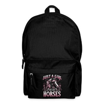 Pferd Pferde Reiten Pferdereiten Sprungreiten - Rucksack - Schwarz - Vorne