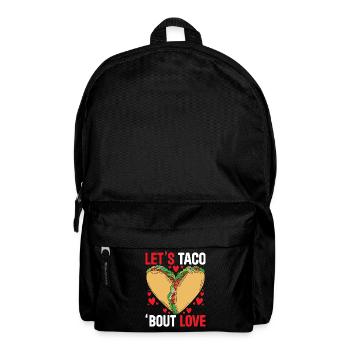 February 14 Valentine's Day Mexican Taco Eater - Backpack - black - Front
