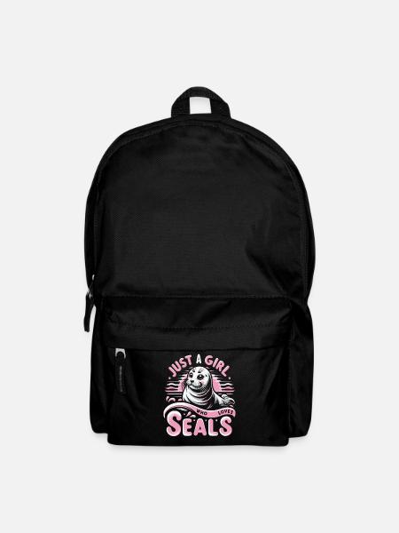 Robbe Robben Tier Seelöwe - Rucksack - Schwarz