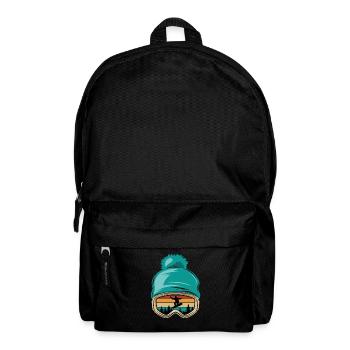 Snowboard, Halfpipe, Wintersport, Skibrille - Rucksack - Schwarz - Vorne