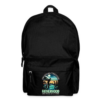 Vatertag Golfspieler Golfer Vaterschaft - Rucksack - Schwarz - Vorne