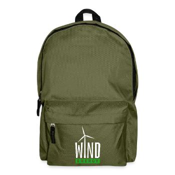 Wind Energy - I Love Wind - Wind Power - Wind Farm - Backpack - olive green - Front