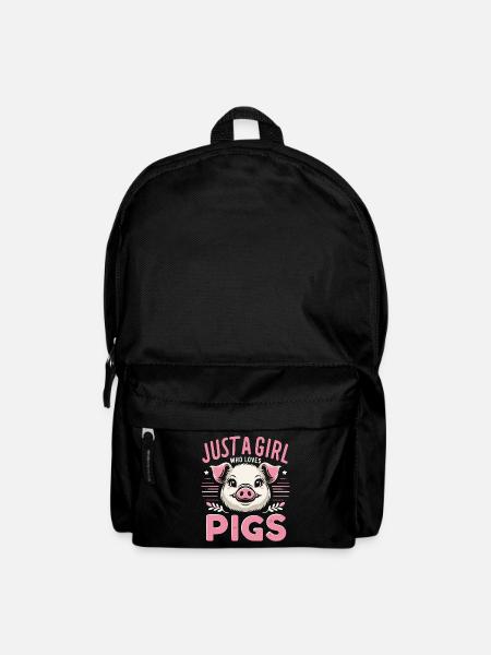 Schwein Tier - Rucksack - Schwarz