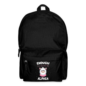 Alpaca Llama - Backpack - black - Front