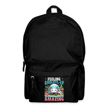 Kawaii Axolotl Walking Fish Mexican - Backpack - black - Front
