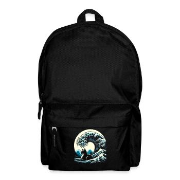 Surfing Cat The big wave off Kanagawa Surfer - Backpack - black - Front