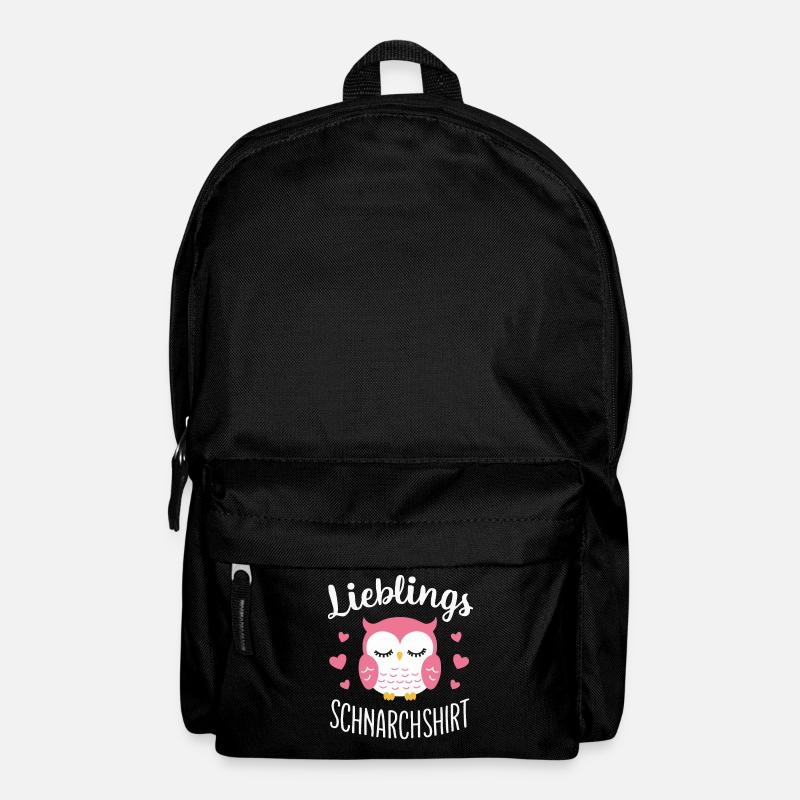 Nachteule Eule Eulen Vogel - Rucksack - Schwarz