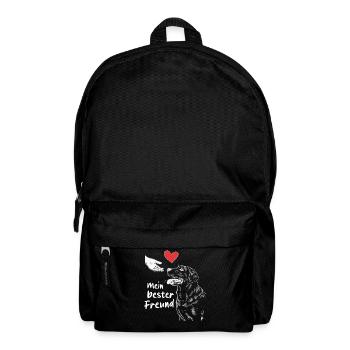 Labrador Hund Hunde - Rucksack - Schwarz - Vorne