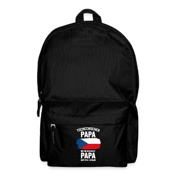 Tschechischer Papa wie normaler Papa nur cooler - Rucksack - Schwarz - Vorne