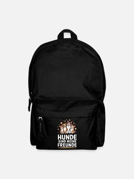 Hund Hunde Haustier Lustige Sprüche - Rucksack - Schwarz