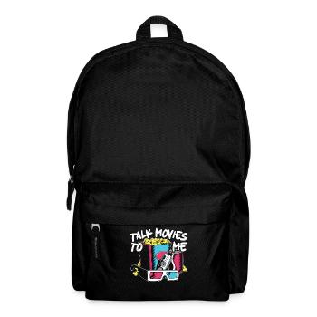 Quote "movie-cinema-lover-popcorn-movie watching" - Backpack - black - Front