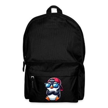 Cool Penguin with Sunglasses Cartoon 1 - Backpack - black - Front