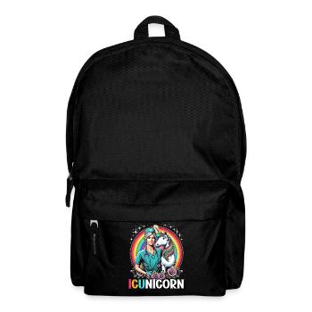 nurse in intensive care, - Backpack - black - Front