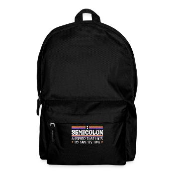 Grammaire anglaise drôle - Sac à dos - noir - Devant