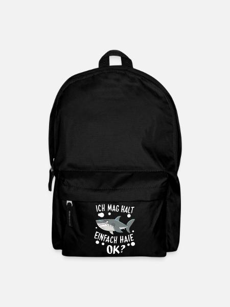 Hai Haifisch Haie Haifische - Rucksack - Schwarz