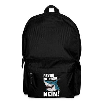 Hai Haifisch Haie Haifische - Rucksack - Schwarz - Vorne