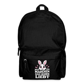 Hase Hasen Kaninchen Haustier - Rucksack - Schwarz - Vorne
