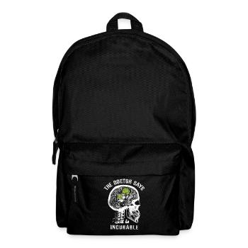 The doctor says it's incurable - gin - Backpack - black - Front
