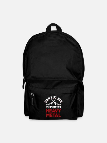 Der tut nix der will nur Heavy Metal - Spruch - Rucksack - Schwarz