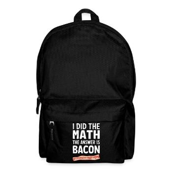 Bacon Frühstück Speck - Rucksack - Schwarz - Vorne