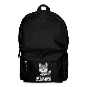 Wolf Wölfe Tier Jaulen - Rucksack - Schwarz - Vorne