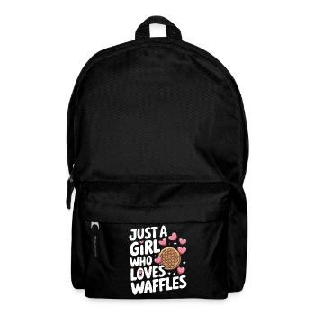 Waffeln Frühstück Süßigkeiten - Rucksack - Schwarz - Vorne