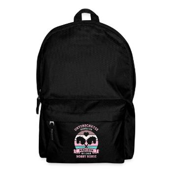 Unterschätze nie ein Mädchen mit Hobby Horse - Rucksack - Schwarz - Vorne