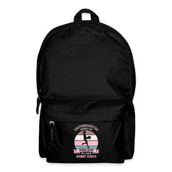 Unterschätze nie ein Mädchen mit Hobby Horse - Rucksack - Schwarz - Vorne