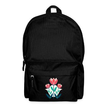 Blumen - Frühling - Sommer - Blüten - Rucksack - Schwarz - Vorne